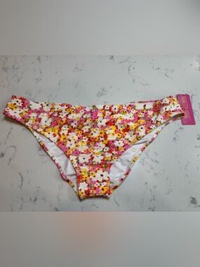 New Ninety- Nine Multi Color Floral Print Bikini Bottom
